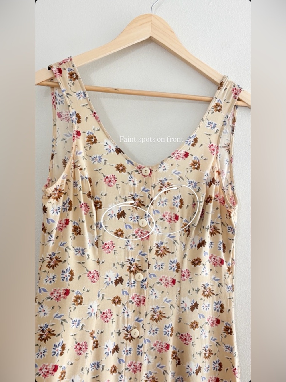 Vintage Yellow Floral Dress - Picture 3 of 5